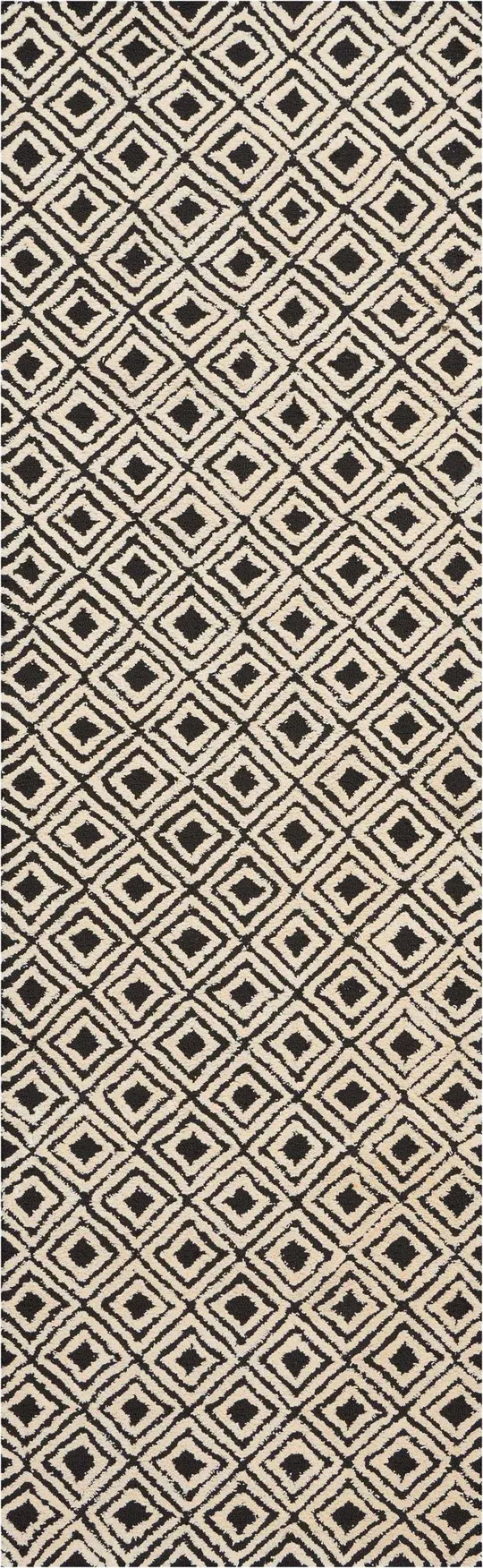 Nourison Deco Mod Dec02 5&3x22 x 7&4x22 Black, Beige Area Rug