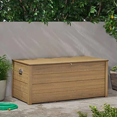 Christopher Knight Home 314565 Alberta Outdoor Deck Box - Brown