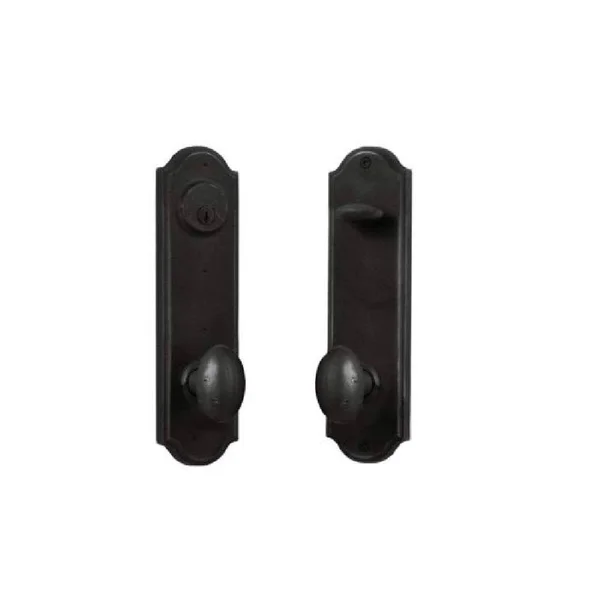 Weslock 7641M-LH Single Cylinder Left Handed Entry Set with Durham - Black