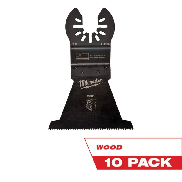 Milwaukee 49-25-1119 OPEN-LOK 2-1/2-Inch HCS Wood Blade - 10-Pack
