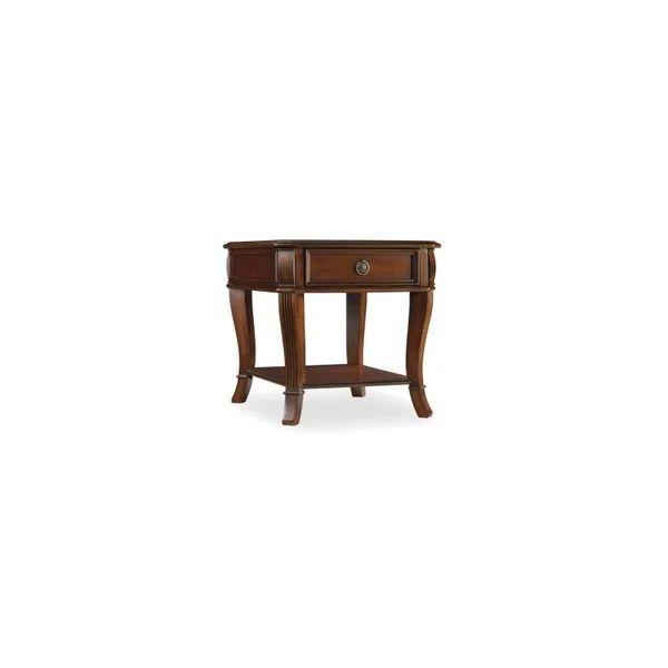 Beaumont Lane Adams Wood Top End Table in Clear Cherry