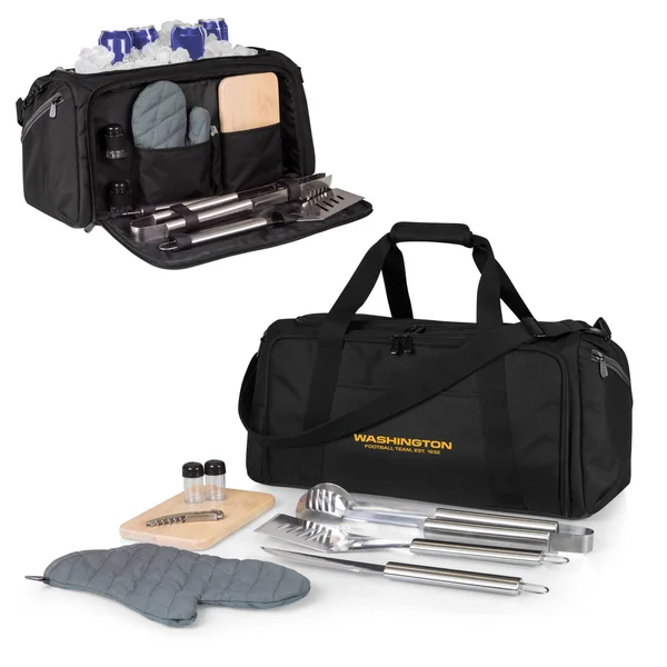 Washington Football Team - BBQ Kit Grill Set & Cooler - (Black) by Picnic Time Family of Brands