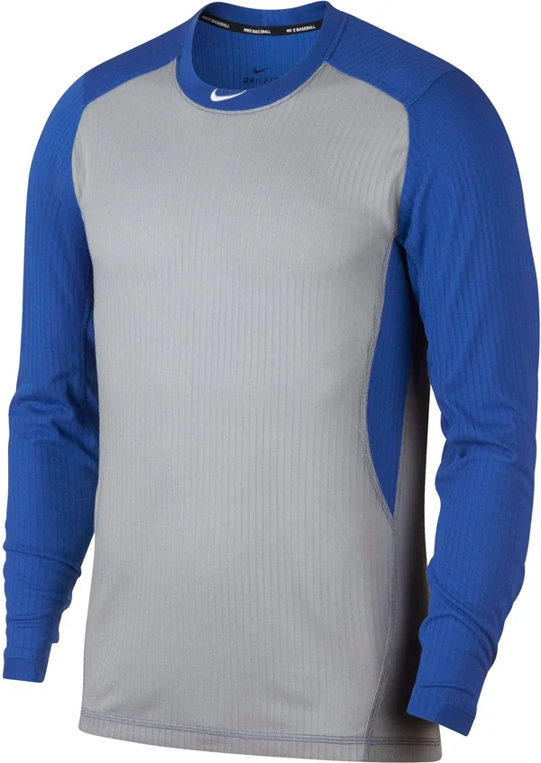 Nike Men's Long-Sleeve Baseball Top - Medium, Gray