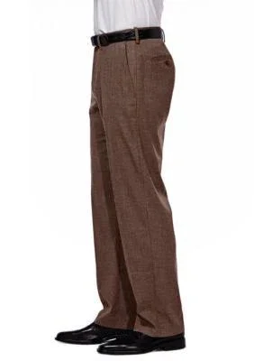 Mens J.M. Haggar Premium Classic-Fit Pleat-Front Stretch Suit Pants Brown - Men's, Size: 40x32
