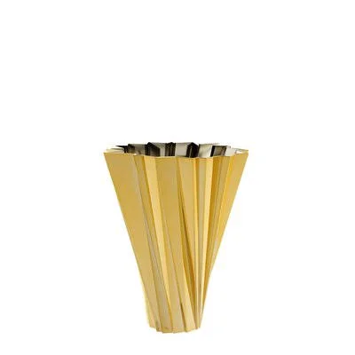 Precious 17.33x22 Plastic Table Vase Kartell Color: Gold