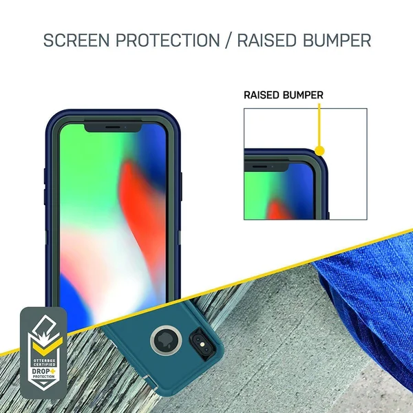 OtterBox Defender Case for iPhone XS and X - Black/Orange/Realtree Xtra Camo