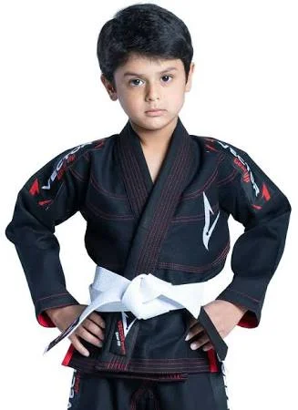 (C0, White) - Vector Sports Kids Brazilian Jiu Jitsu BJJ Gi with Free White Belt 100% Cotton Pearl Weave Kimono Ultra Lightweigh
