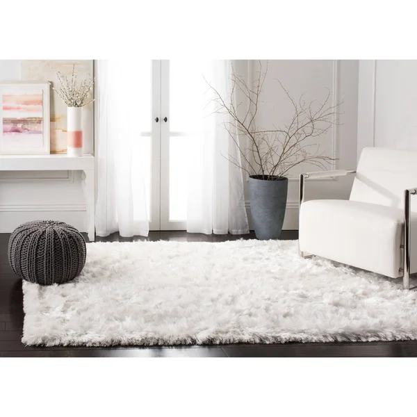 Safavieh Ocean Shag Ivory 6 ft. x 9 ft. Solid Area Rug