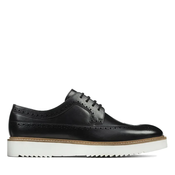 Men's Clarks Ernest Limit Wing Tip Oxford, Size: 7, Black