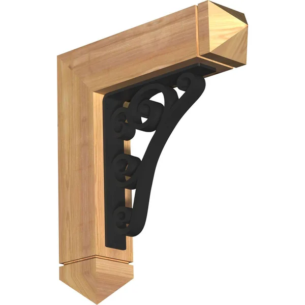 Ekena Millwork 3 1/2 inchw x 18 inchd x 20 inchh Tristan Arts & Crafts Ironcrest Smooth BRACKET, Western Red Cedar (2 inchw