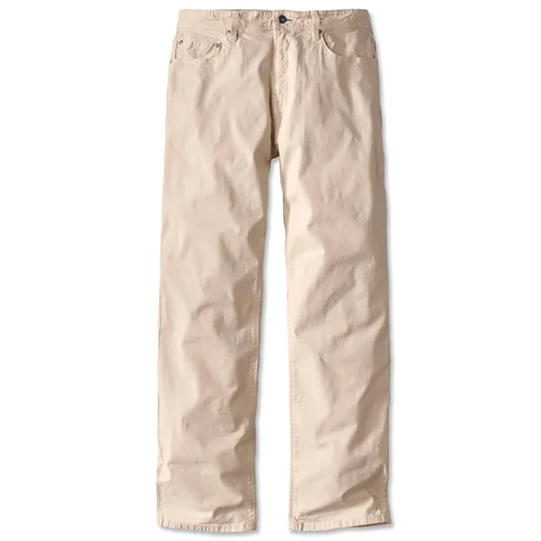 Men's 5-Pocket Stretch Twill Pants, Stone, Size 38 X30 inch, Orvis