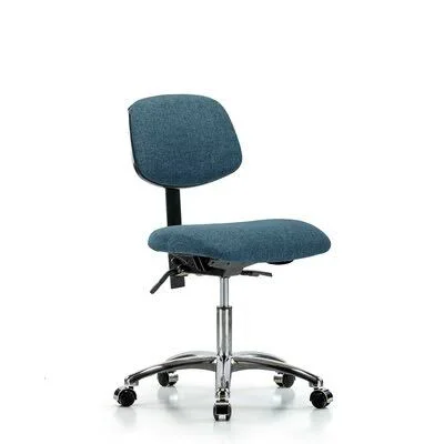 Symple Stuff Amos Desk Height Ergonomic Office Chair, Blue