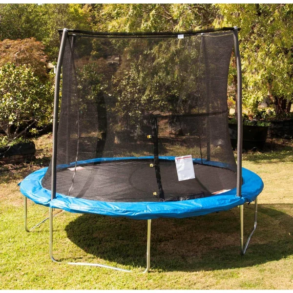 Jumpking 10 Foot Outdoor Trampoline 78sqft & Safety Net Enclosure, Blue JK10VC1