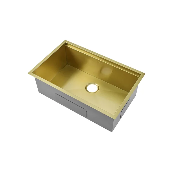 Tourner 30x22 x 19x22 Stainless Steel - Single Basin, Undermount Kitchen Workstation Sink in Gold