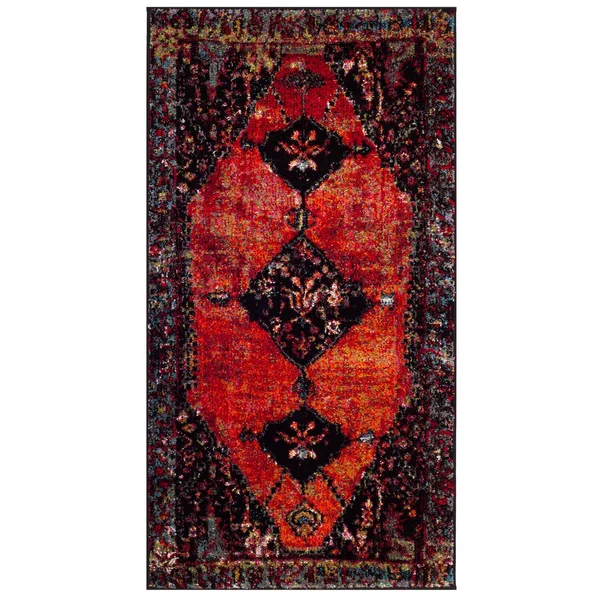 Safavieh Vintage Distressed Boho Hamadan Akife Oriental Rug - 2&3x22 x 18& Runner - Orange/Multi