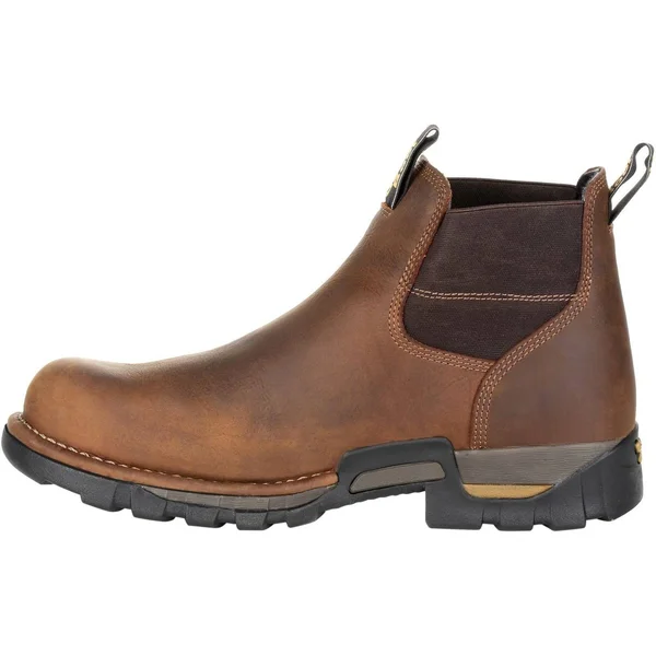 Men's Georgia Boot Gb00315 Eagle One Waterproof Chelsea Work Boot, Size: 9.5, Brown