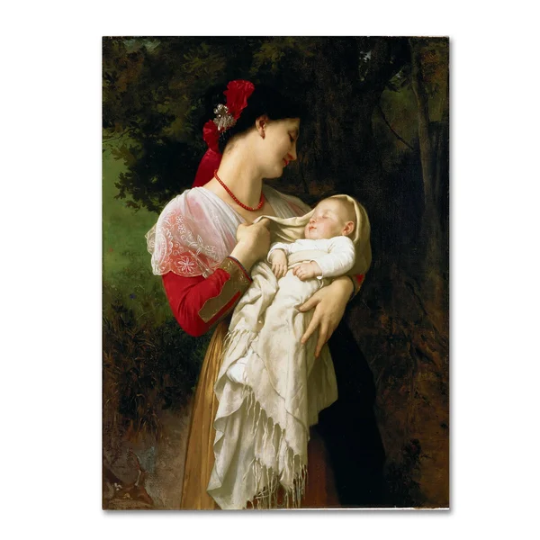 William-Adolphe Bouguereau 'Mother and Child' Canvas Art ALI10065-C