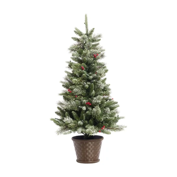Noma 4-Foot Jackson Potted Christmas Tree, 80 Warm White LED Bulbs, 287 Pine Tips