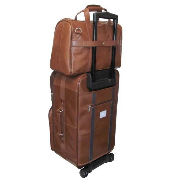 Amerileather Brown Leather 3-Piece Traveler Set