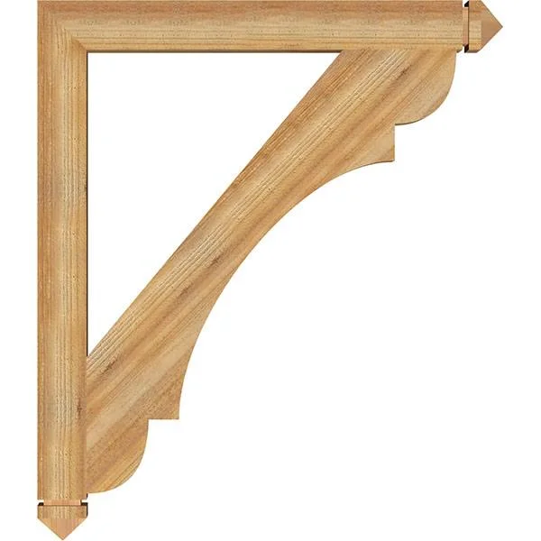 Ekena Millwork BKT04X38X44OLY03RWR 4x22W x 38x22D x 44x22H Olympic Arts & Crafts Rough Sawn BRACKET - Western Red Cedar