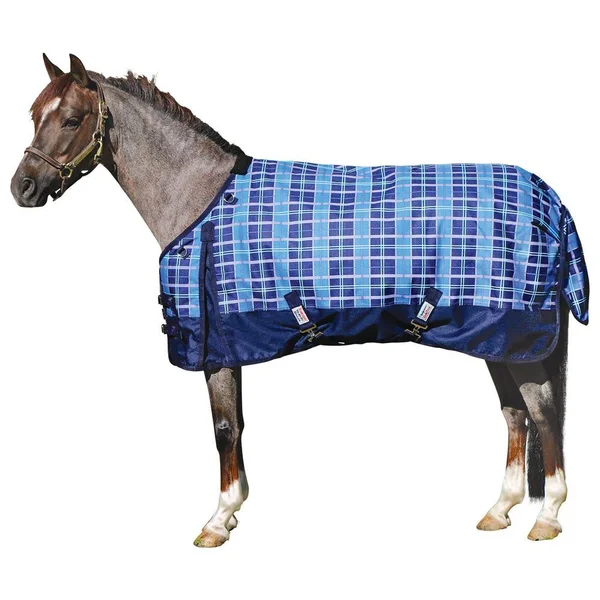 Dura-Tech Viking Pony Print Heavyweight Turnout 58 Blue Plaid