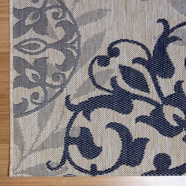 Gertmenian Paseo Emilia Indoor Outdoor Rug, Beig/Green, 8x10 ft