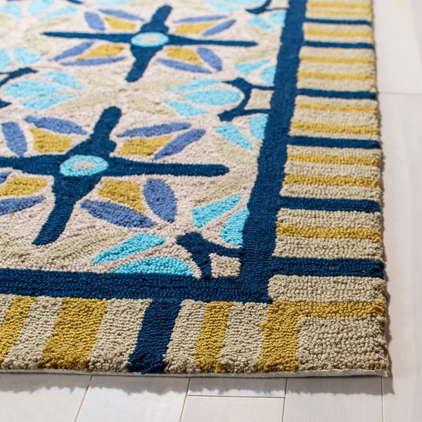 Safavieh Four Seasons FRS449A 3&6x22 x 5&6x22 Tan - Blue Area Rug