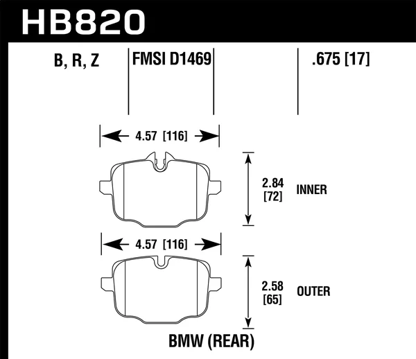 Hawk Performance HB820Z.675 Brake Pad