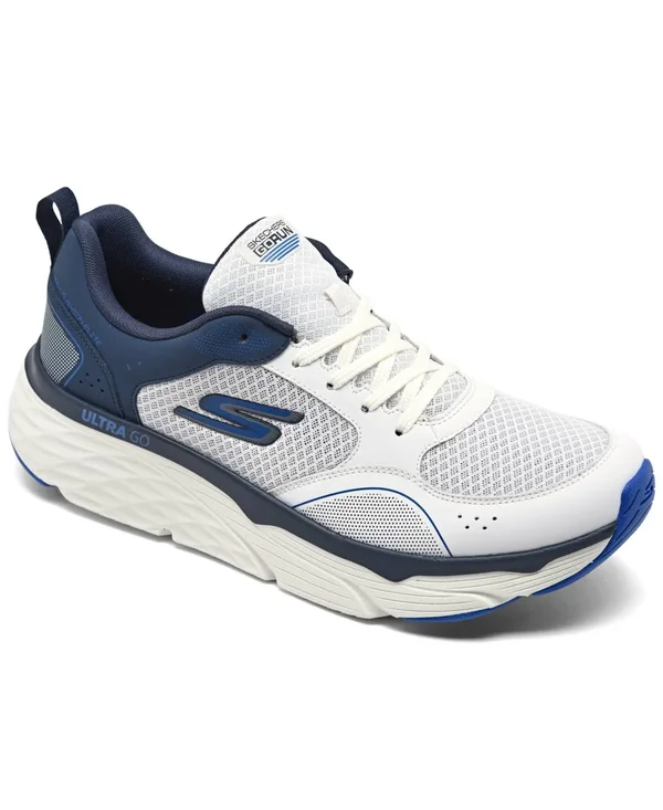 Skechers Max Cushioning Elite Rivalry Sneaker - Men's, White/Dark Blue, Size 10, Athletic, Sneakers, Running