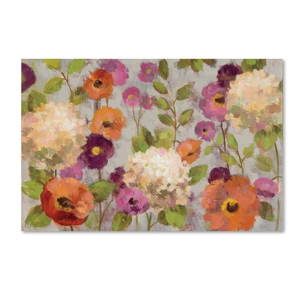 Trademark Fine Art Silvia Vassileva Hydrangeas and Anemones 30x47 Canvas Art - WAP0129-C3047GG