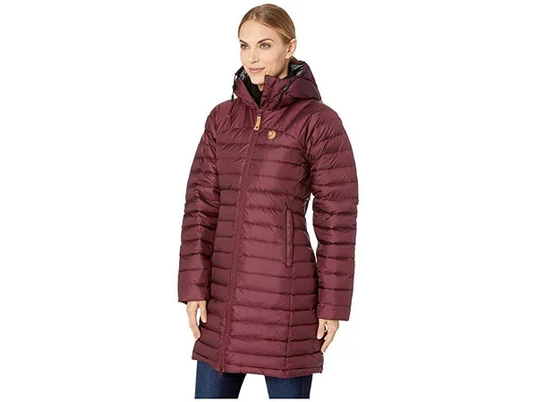 $920 Fjallraven Women Red Packable Insulated Snow Flake Parka Coat
