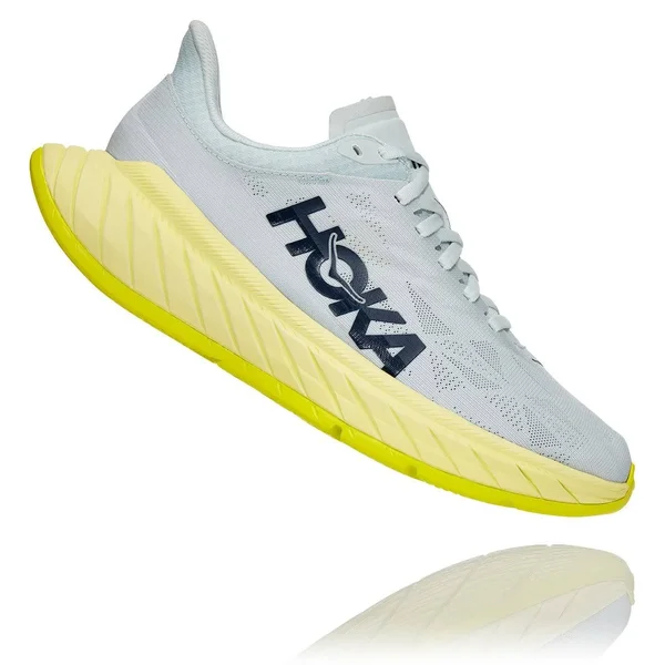 Hoka Women's Carbon x 2 Blue Flower, Luminary Green, 11, M