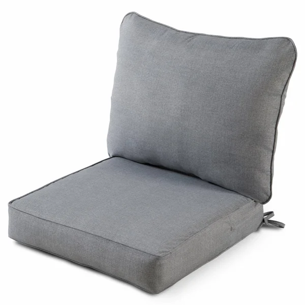 Greendale Home Fashions Deep Seat Cushion Set Heather Gray