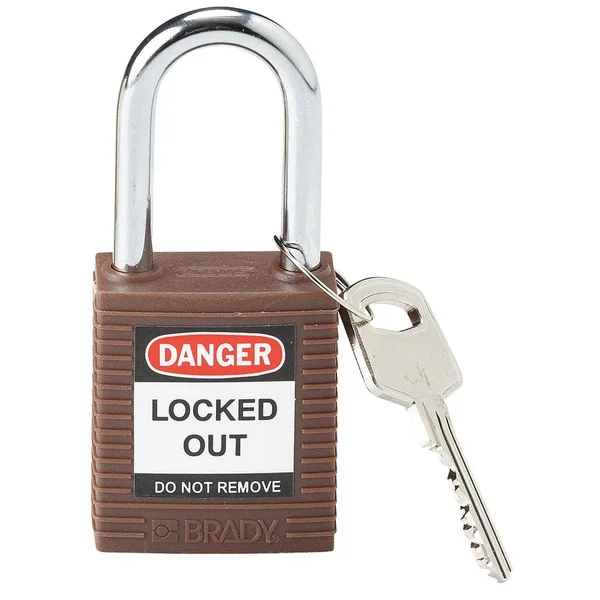 Brady 118948 Lockout Padlock - ka, brown, 1-3/4x22h, pk6