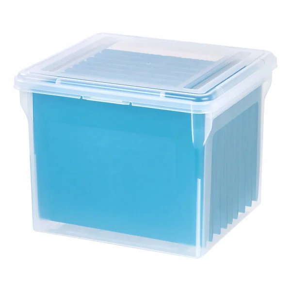 Iris Letter Size File Box, Clear, Pack of 6