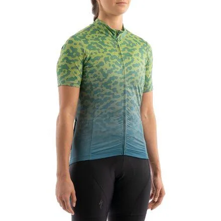 Specialized Women's Rbx Jersey with SWAT-Dusty Turquoise/Hyper Green Terrain