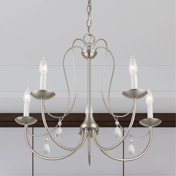 Livex Lighting 40865-05 Mirabella 5 Light Chandelier, Polished Chrome