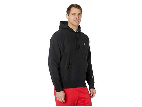 Champion Men's Life REVERSE Weave Pullover Hoodie - Black - M