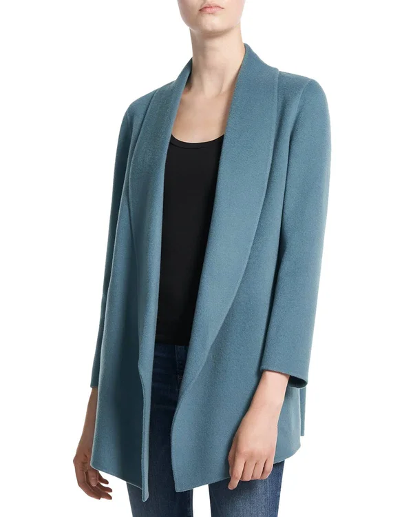 Theory Women's Clairene Shawl Collar Jacket - Ivory - Size Small
