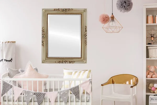Versailles Framed Rectangle Mirror - Silver