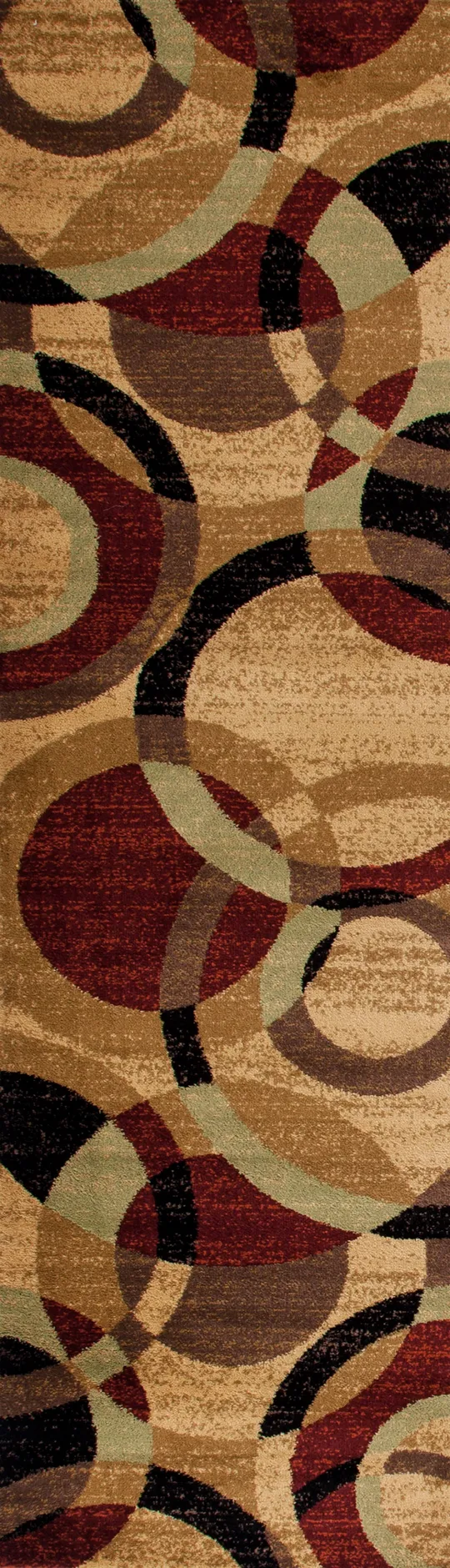 World Rug Gallery Contemporary Modern Circles Area Rug, Multi