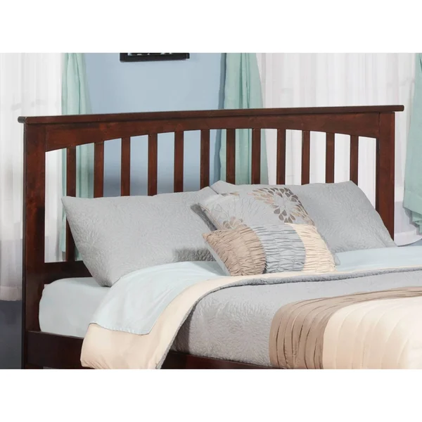 Atlantic Furniture Mission Headboard, Antique Walnut, Queen