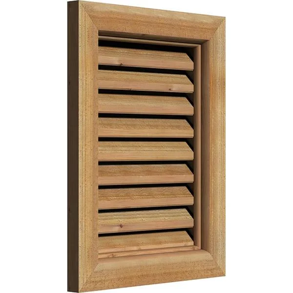 Ekena Millwork GVWVE18X2200RFUWR 18x22W x 22x22H Vertical Gable Vent (23x22W x 27x22H Frame Size): Unfinished, Functional, Rough