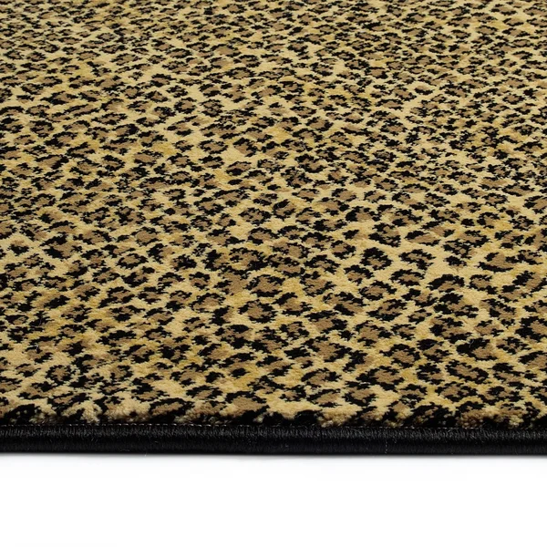 Saber Cheetah Animal Print High Performance Polypropylene Rug - 2'6 x 6'0 Runner