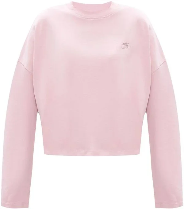 Nike Cropped Sweatshirt with Logo Pink - Pink - Sweatshirts
