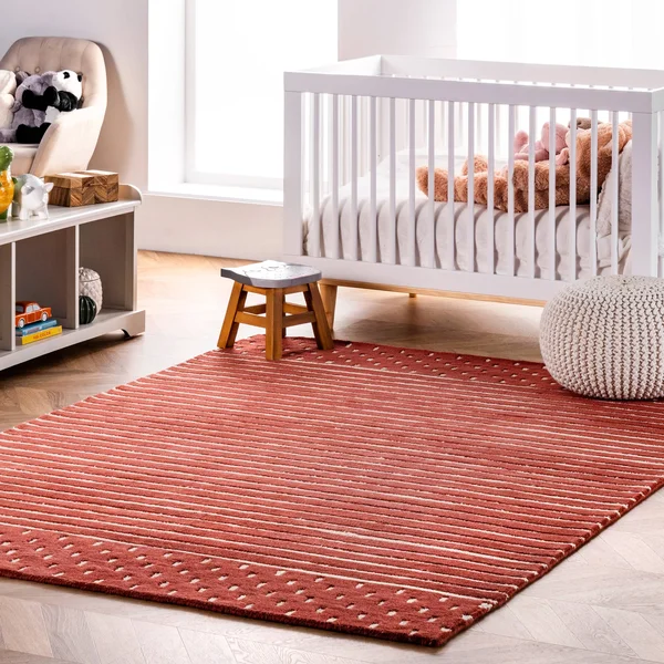 nuLOOM Marlowe Stripes Rust 4 ft. x 6 ft. Indoor Area Rug - Red