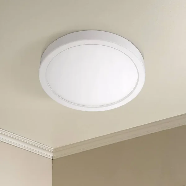 Disk 12x22 Wide White Round LED Ceiling Light - Style #39N49