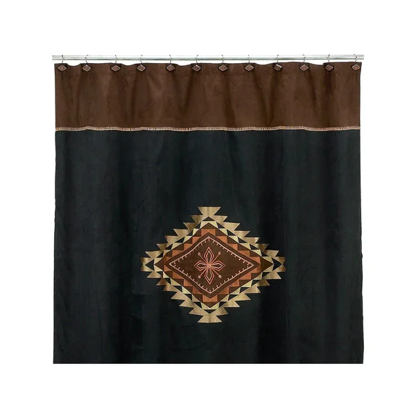 Avanti Mojave Fabric Shower Curtain - Black