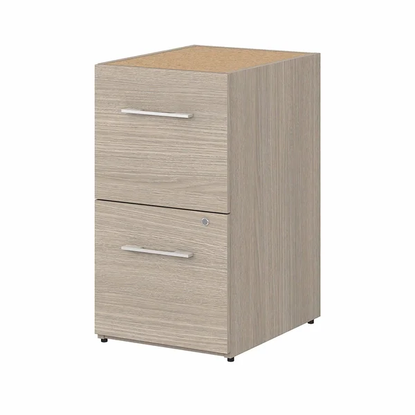 Bush Business Furniture Office 500 16W 2 Drawer File Cabinet - Assembled, Sand Oak