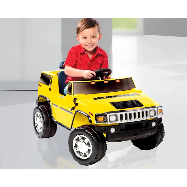 Kid Motorz 6V Hummer H2 Powered Ride-On - Yellow - 37 x 25 x 21